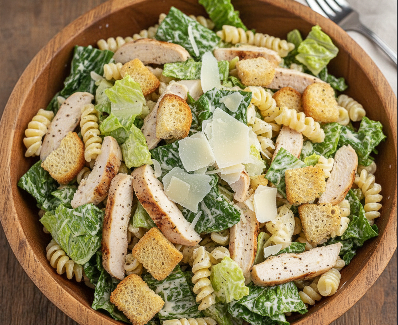 Chicken Caesar Pasta Salad – Creamy, Crunchy, and Perfect for Any Occasion