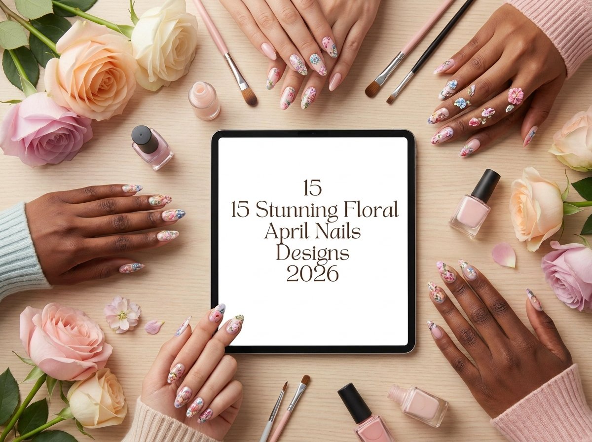 Floral April Nails Designs 2026 – Beautiful Flower Patterns You’ll Love